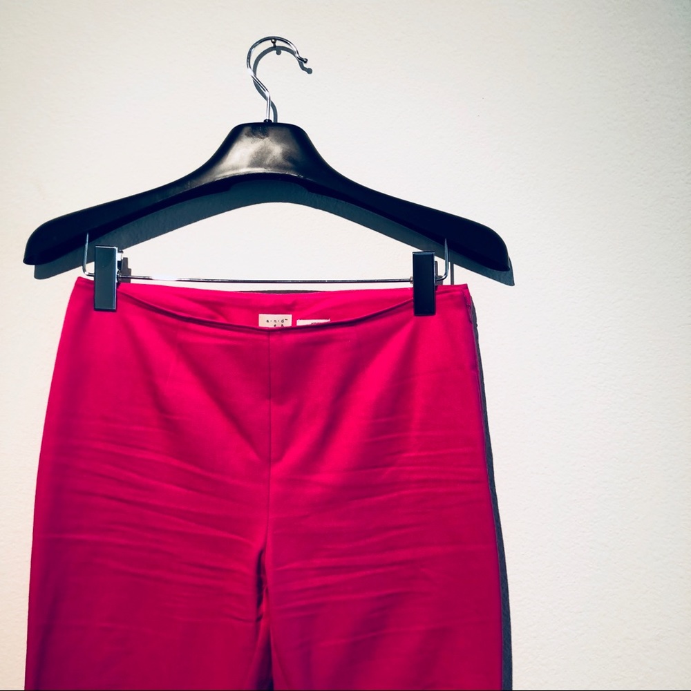 Fuschia Pink Skinny High-Rise Ankle Pants